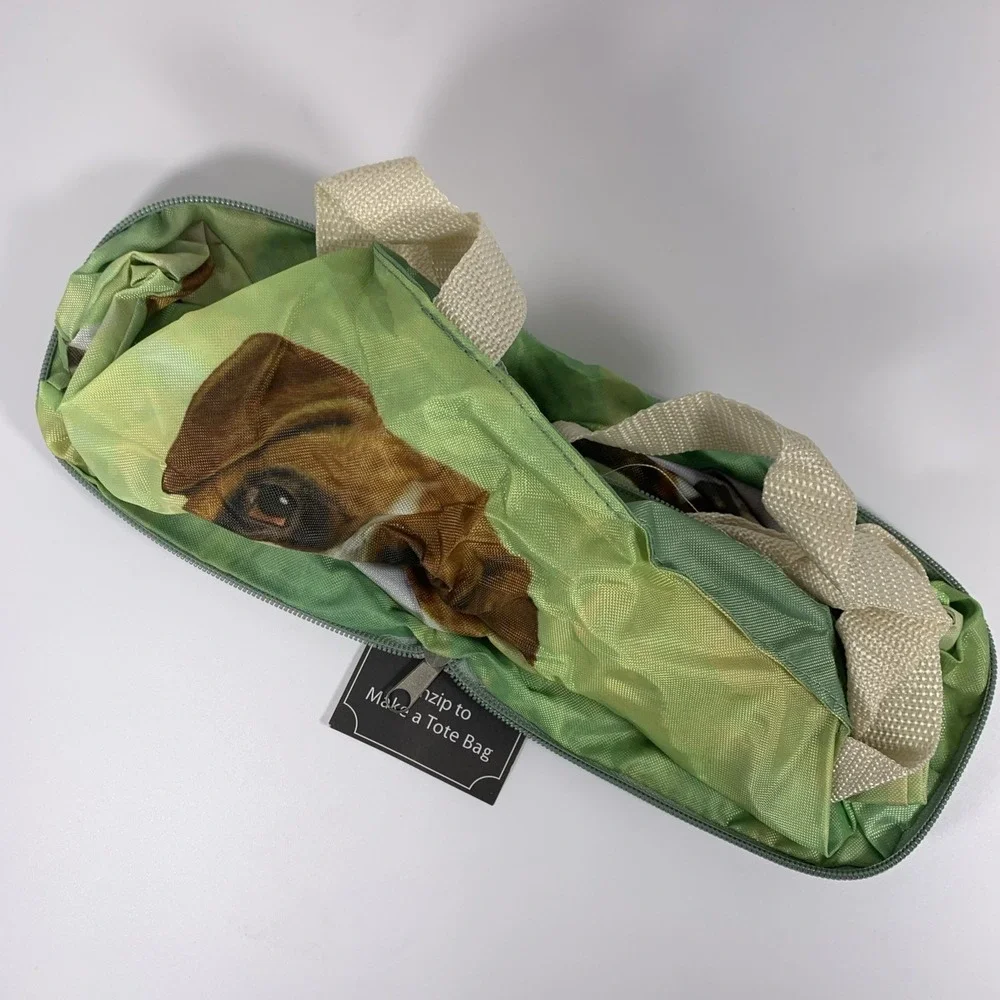 Pet Lover Totes BOXER DOG Zipper Tote Bag‎ Reusable Grocery 14x15 New Tag